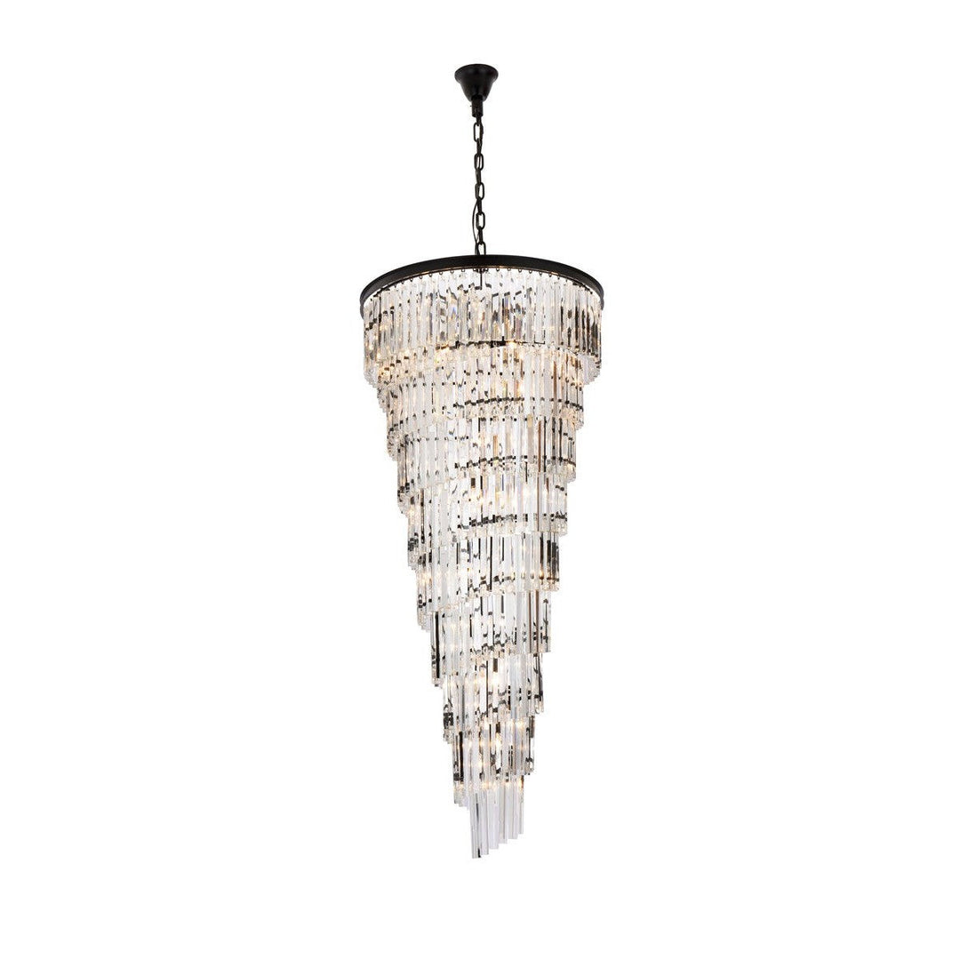 Elegant Sydney 1201SR30MB/RC Chandelier Light - Matte Black