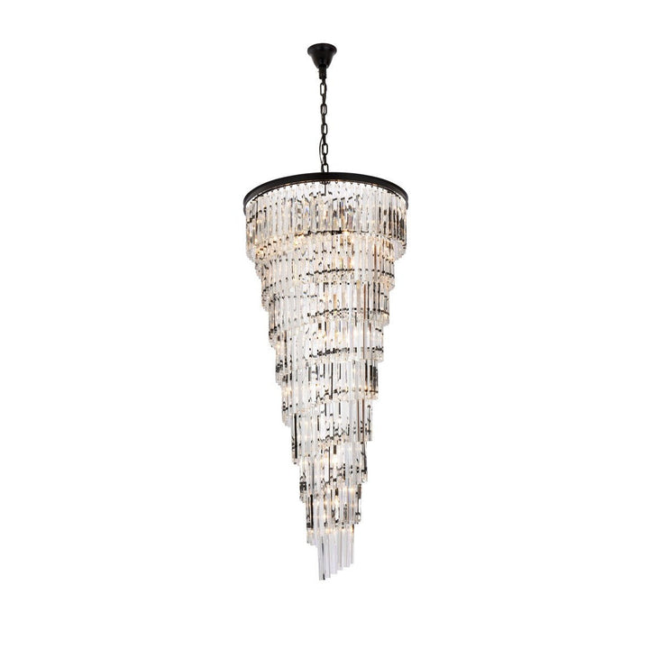 Elegant Sydney 1201SR30MB/RC Chandelier Light - Matte Black