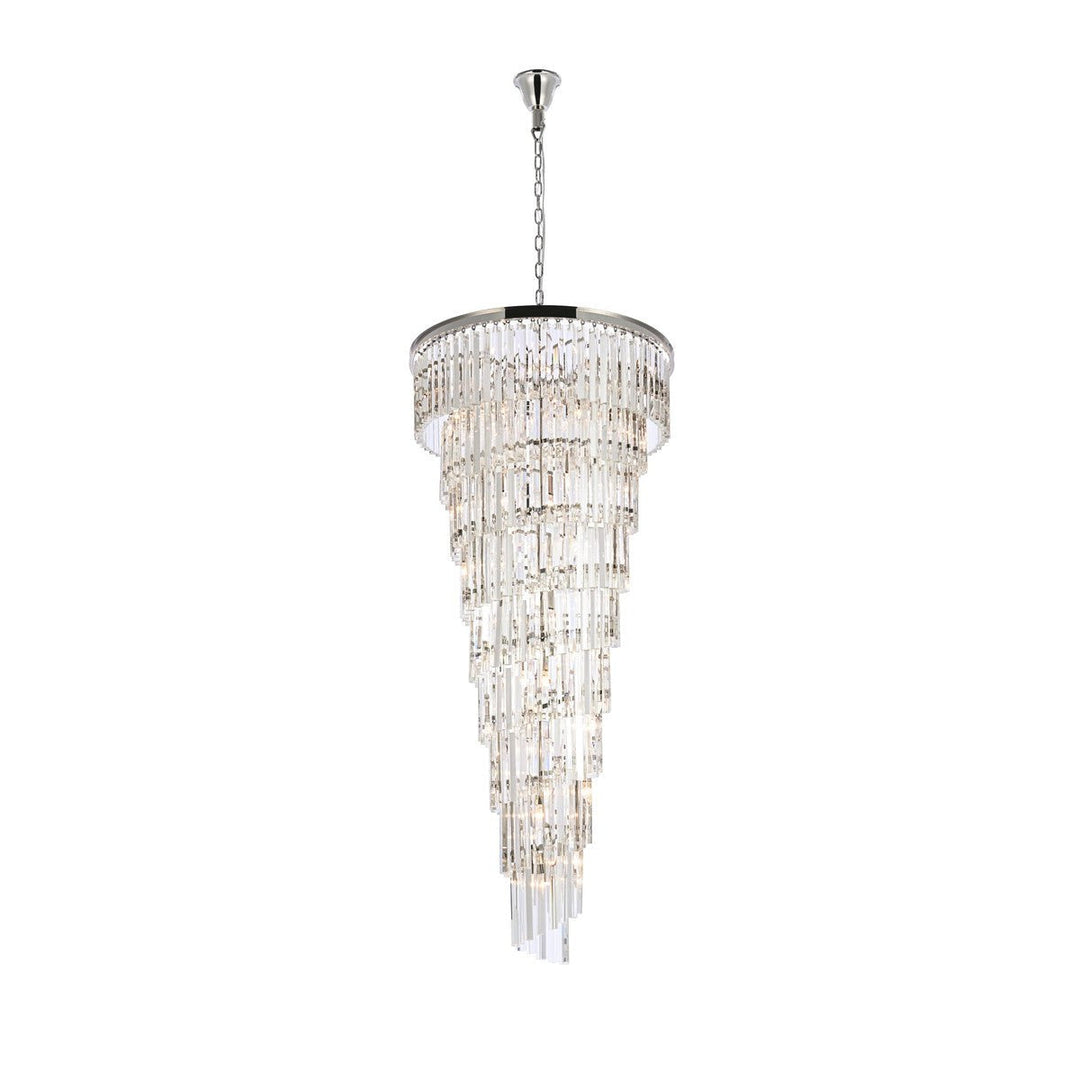 Elegant Sydney 1201SR30PN/RC Chandelier Light - Polished Nickel