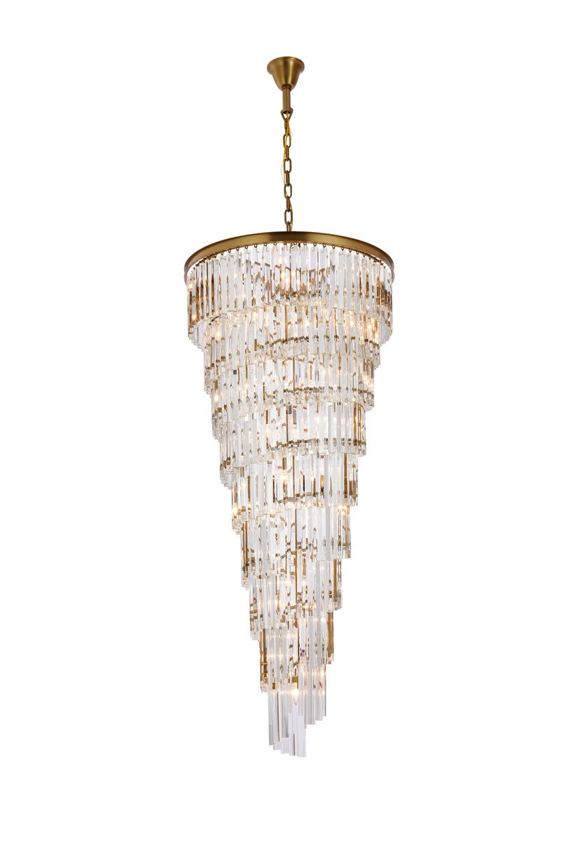 Elegant Sydney 1201SR30SG/RC Chandelier Light - Satin Gold