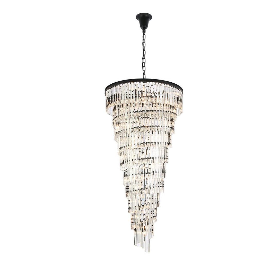 Elegant Sydney 1201SR36MB/RC Chandelier Light - Matte Black