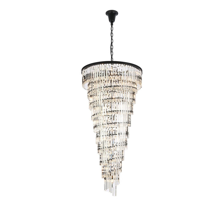 Elegant Sydney 1201SR36MB/RC Chandelier Light - Matte Black