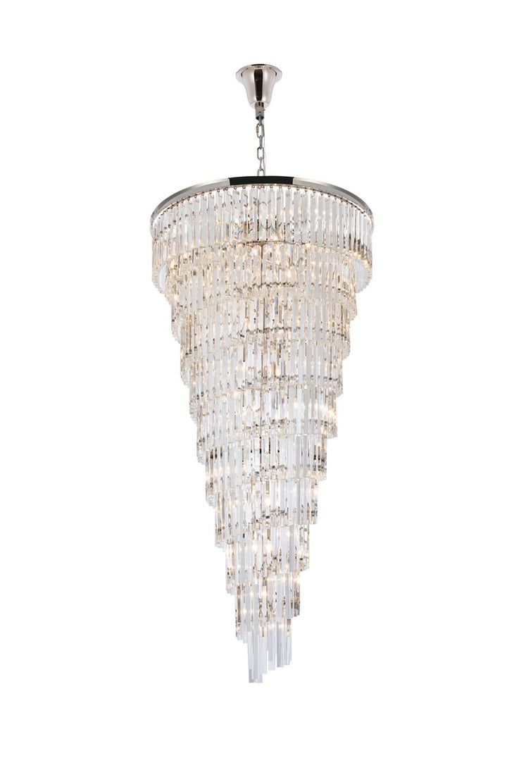 Elegant Sydney 1201SR36PN/RC Chandelier Light - Polished Nickel