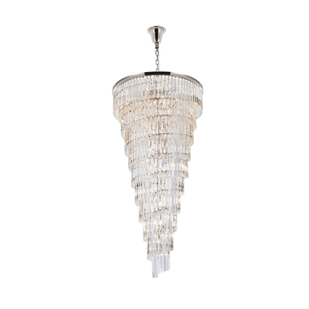 Elegant Sydney 1201SR36PN/RC Chandelier Light - Polished Nickel