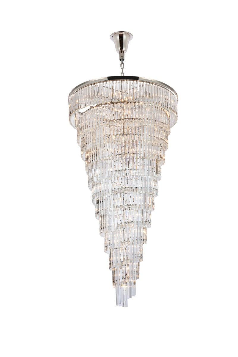 Elegant Sydney 1201SR48PN/RC Chandelier Light - Polished Nickel