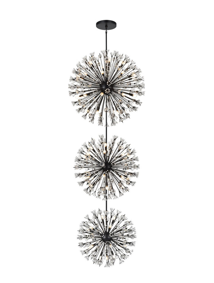 Elegant Vera 2500G44L3BK Chandelier Light - Black