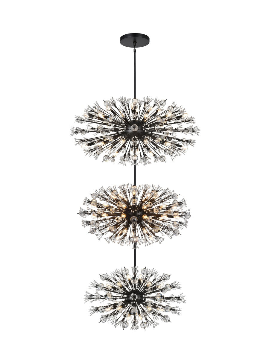 Elegant Vera 2500G50L3BK Chandelier Light - Black