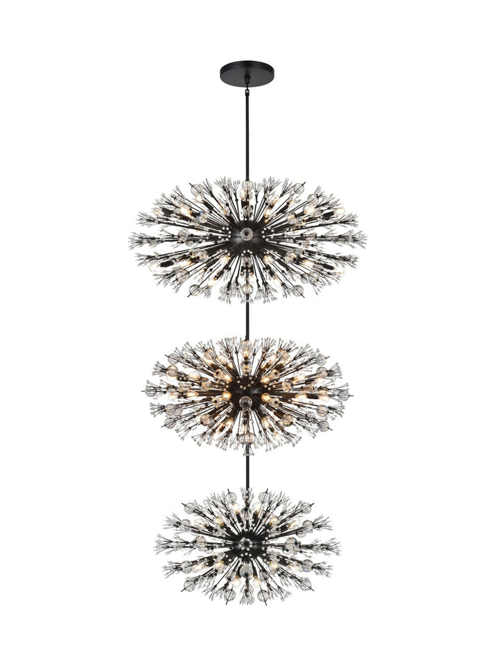 Elegant Vera 2500G50L3BK Chandelier Light - Black