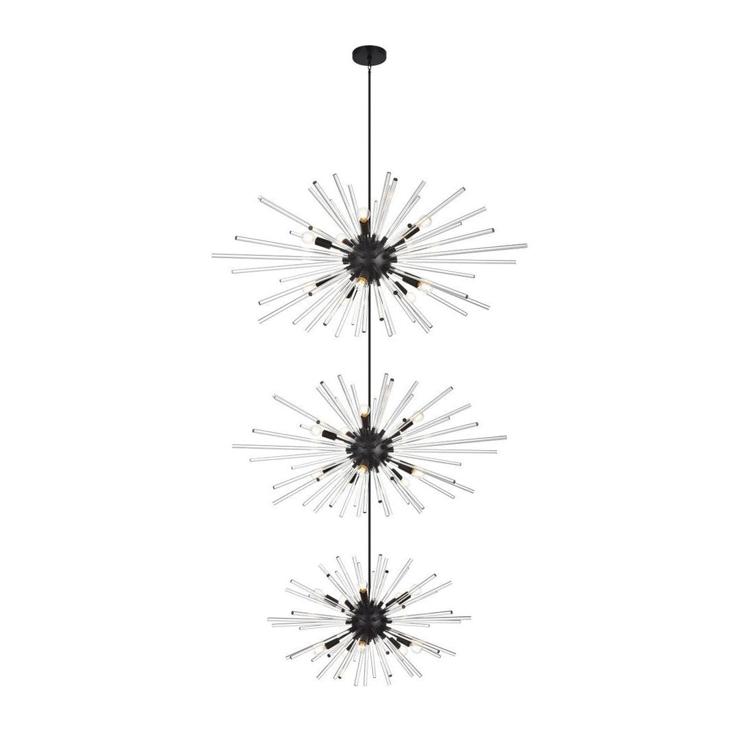 Elegant Sienna 2502G46L3BK Chandelier Light - Black