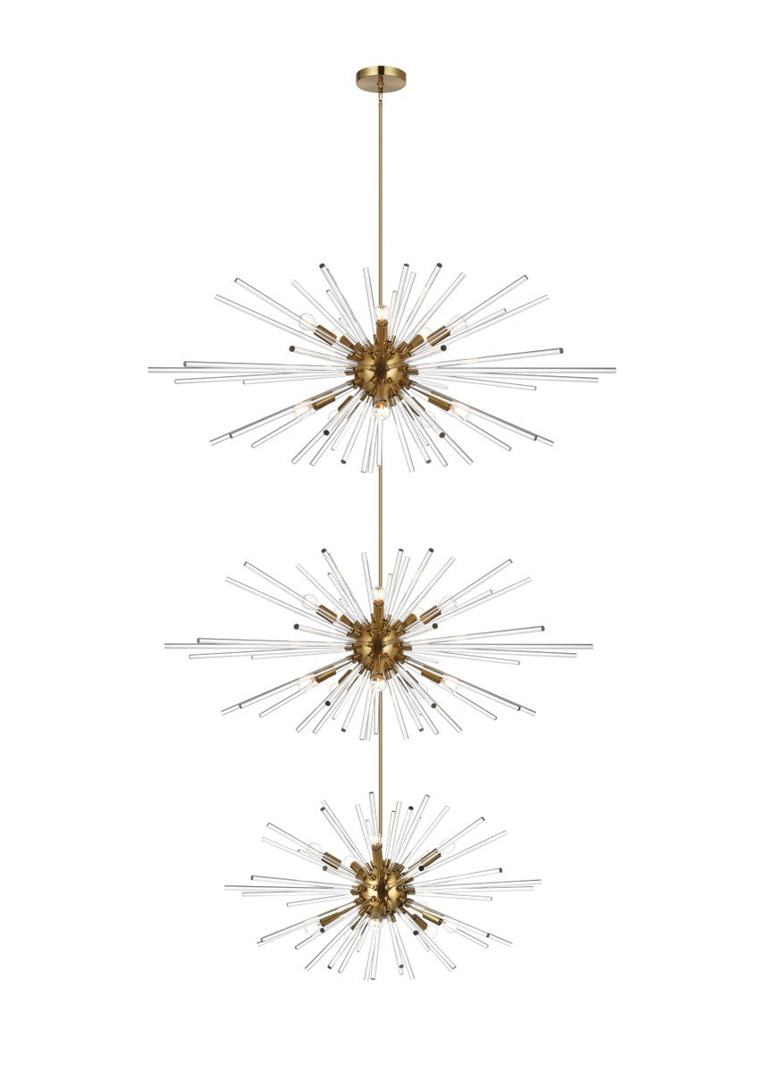 Elegant Sienna 2502G46L3SG Chandelier Light - Satin Gold