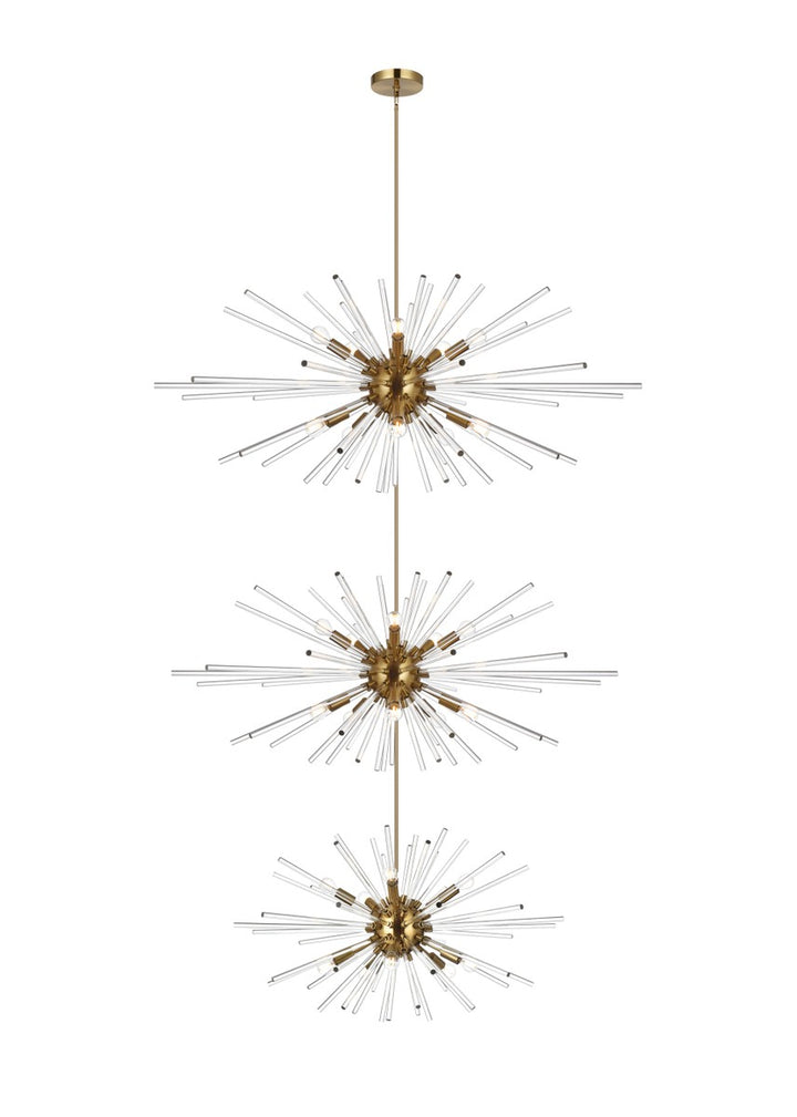 Elegant Sienna 2502G46L3SG Chandelier Light - Satin Gold