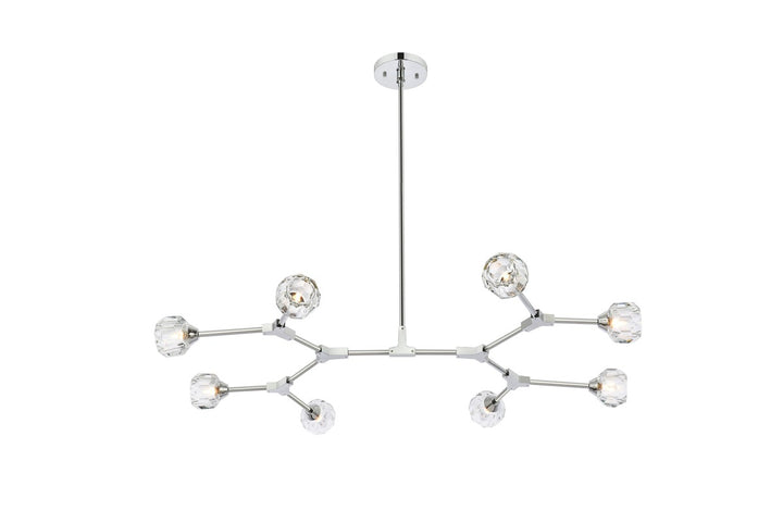 Elegant Zayne 3508D45C Pendant Light - Chrome And Clear