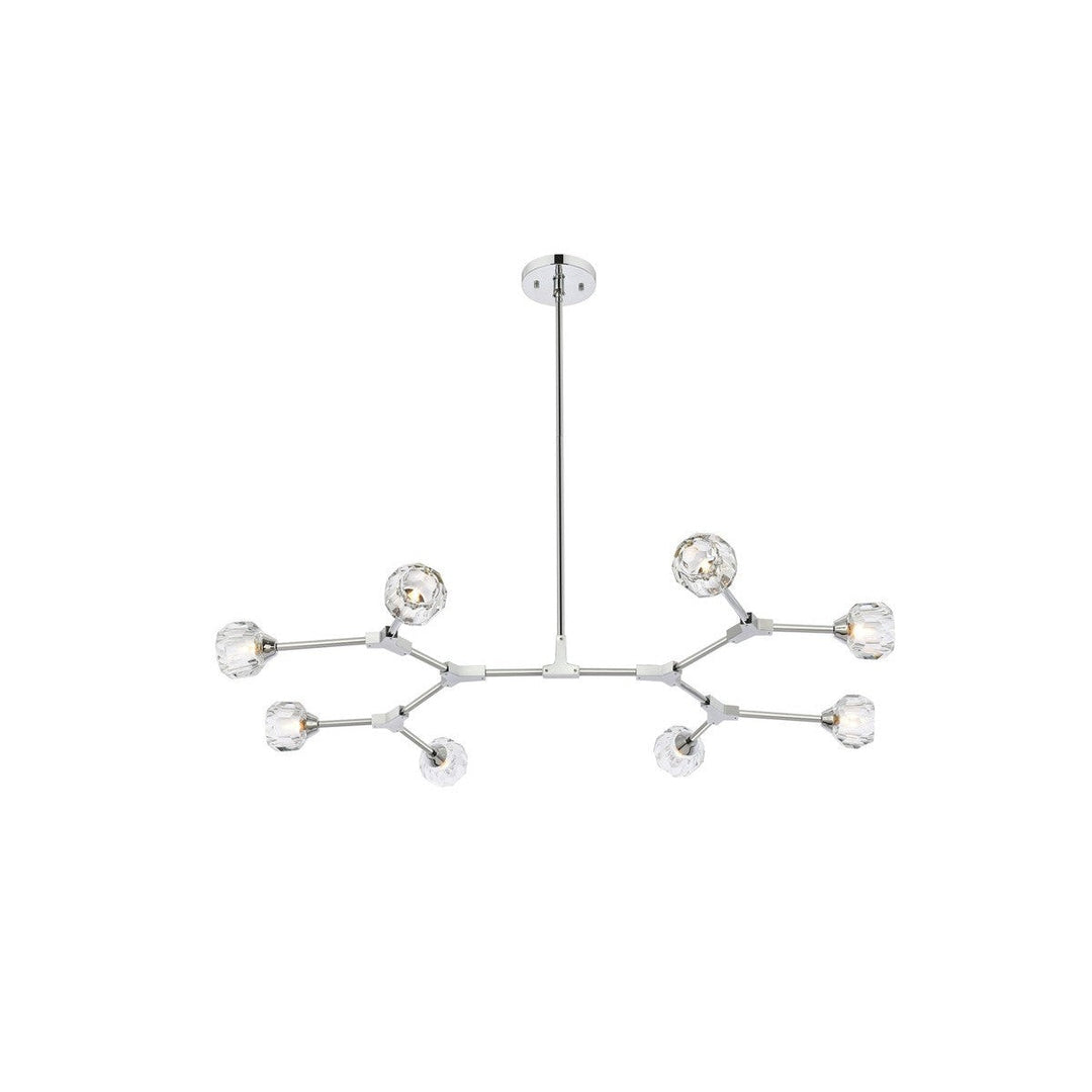 Elegant Zayne 3508D45C Pendant Light - Chrome And Clear