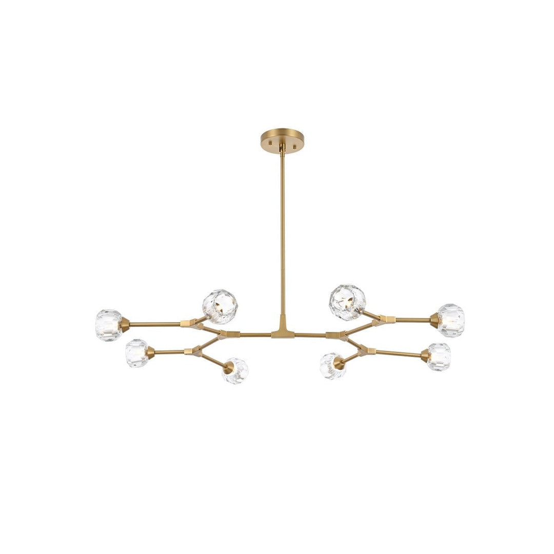 Elegant Zayne 3508D45G Pendant Light - Gold And Clear