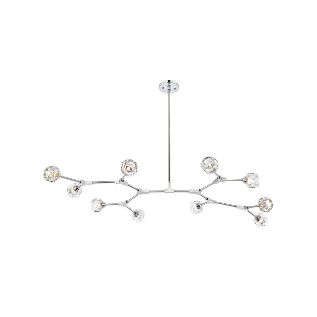 Elegant Zayne 3508D56C Pendant Light - Chrome And Clear