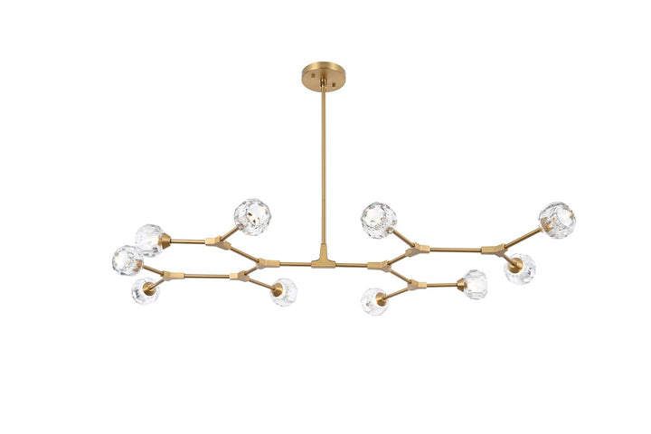 Elegant Zayne 3508D56G Pendant Light - Gold And Clear