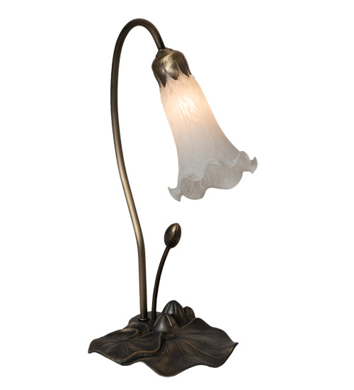 Meyda Tiffany Lighting 13730 White One Light Accent Lamp Lamp Bronze / Dark