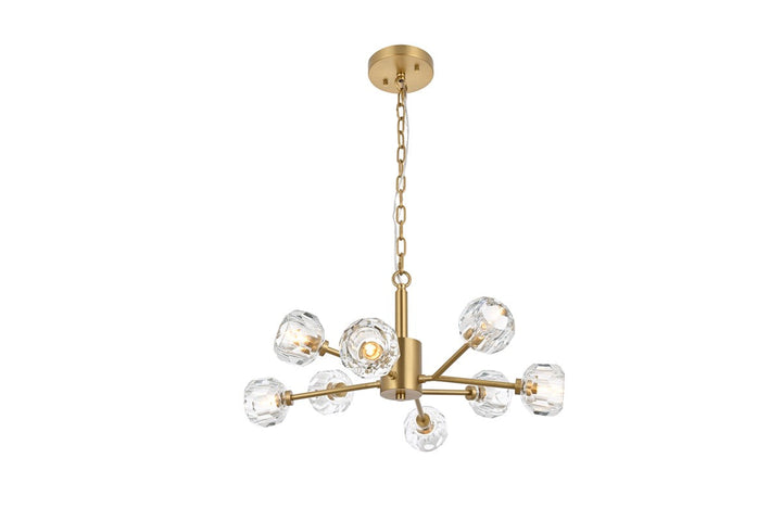 Elegant Graham 3509D24G Pendant Light - Gold And Clear