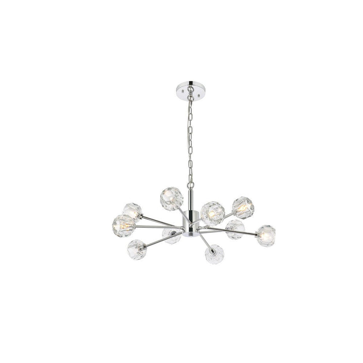 Elegant Graham 3509D29C Pendant Light - Chrome And Clear