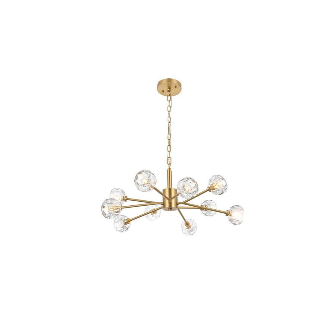 Elegant Graham 3509D29G Pendant Light - Gold And Clear