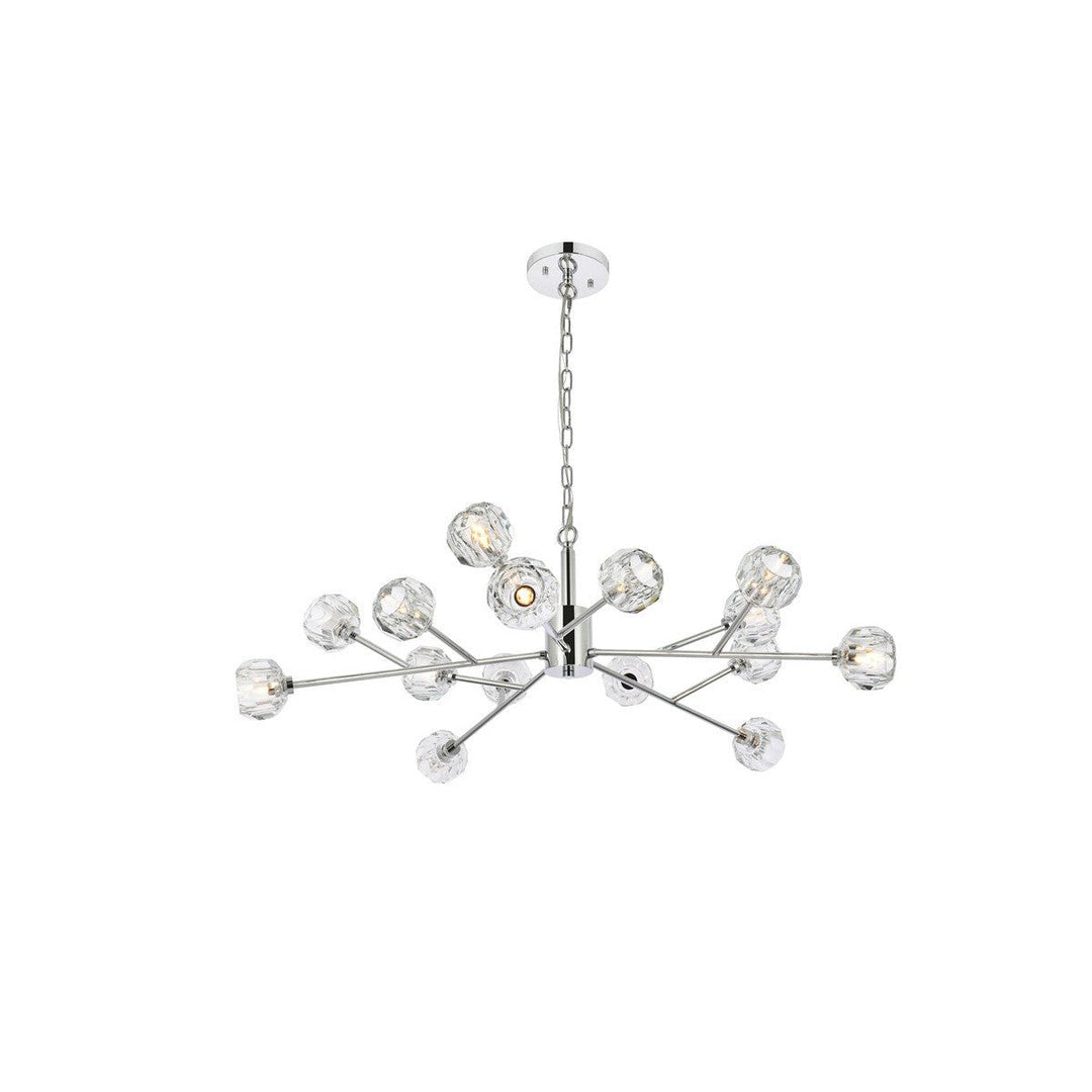 Elegant Graham 3509D42C Pendant Light - Chrome And Clear