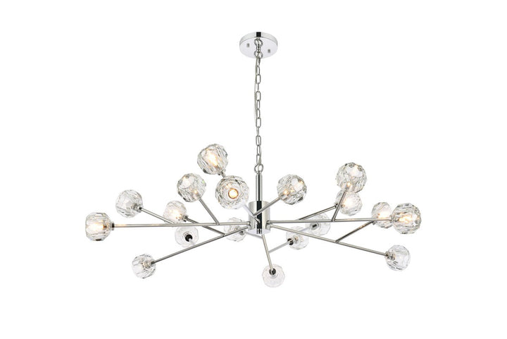 Elegant Graham 3509D48C Pendant Light - Chrome And Clear