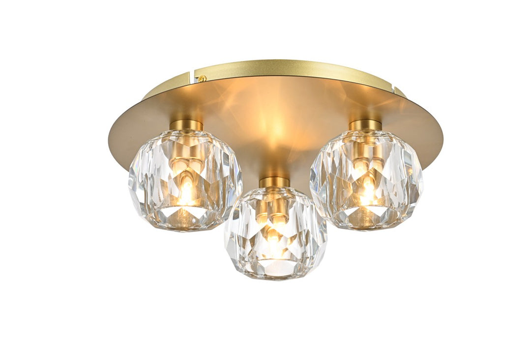 Elegant Graham 3509F12G Ceiling Light - Gold And Clear