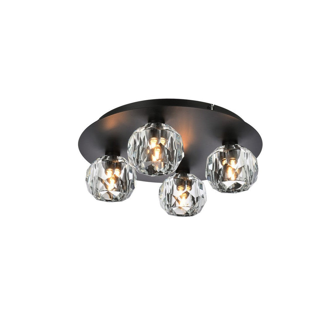 Elegant Graham 3509F14BK Ceiling Light - Black And Clear