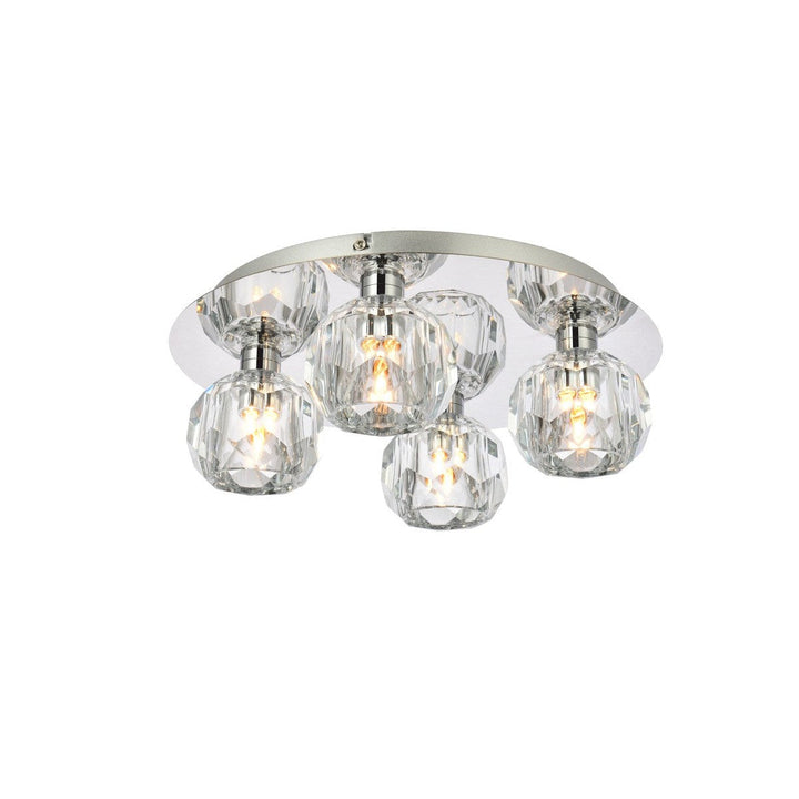 Elegant Graham 3509F14C Ceiling Light - Chrome And Clear