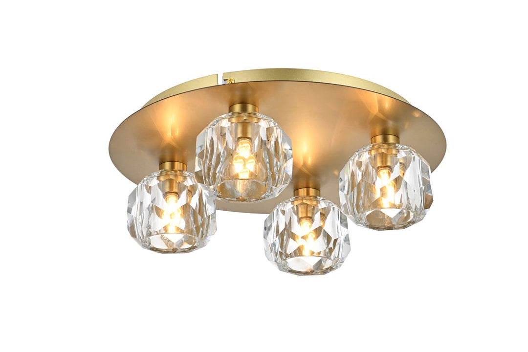 Elegant Graham 3509F14G Ceiling Light - Gold And Clear