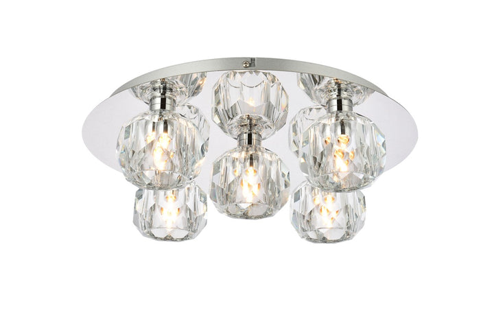 Elegant Graham 3509F16C Ceiling Light - Chrome And Clear