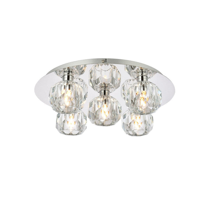 Elegant Graham 3509F16C Ceiling Light - Chrome And Clear