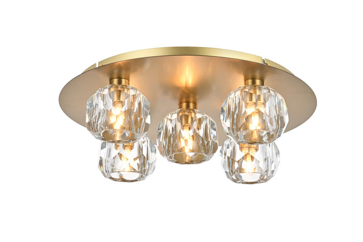 Elegant Graham 3509F16G Ceiling Light - Gold And Clear