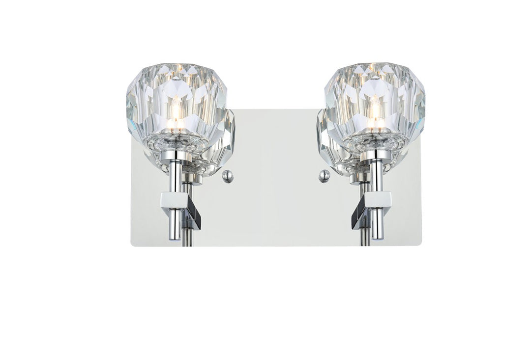 Elegant Graham 3509W11C Wall Sconce Light - Chrome And Clear