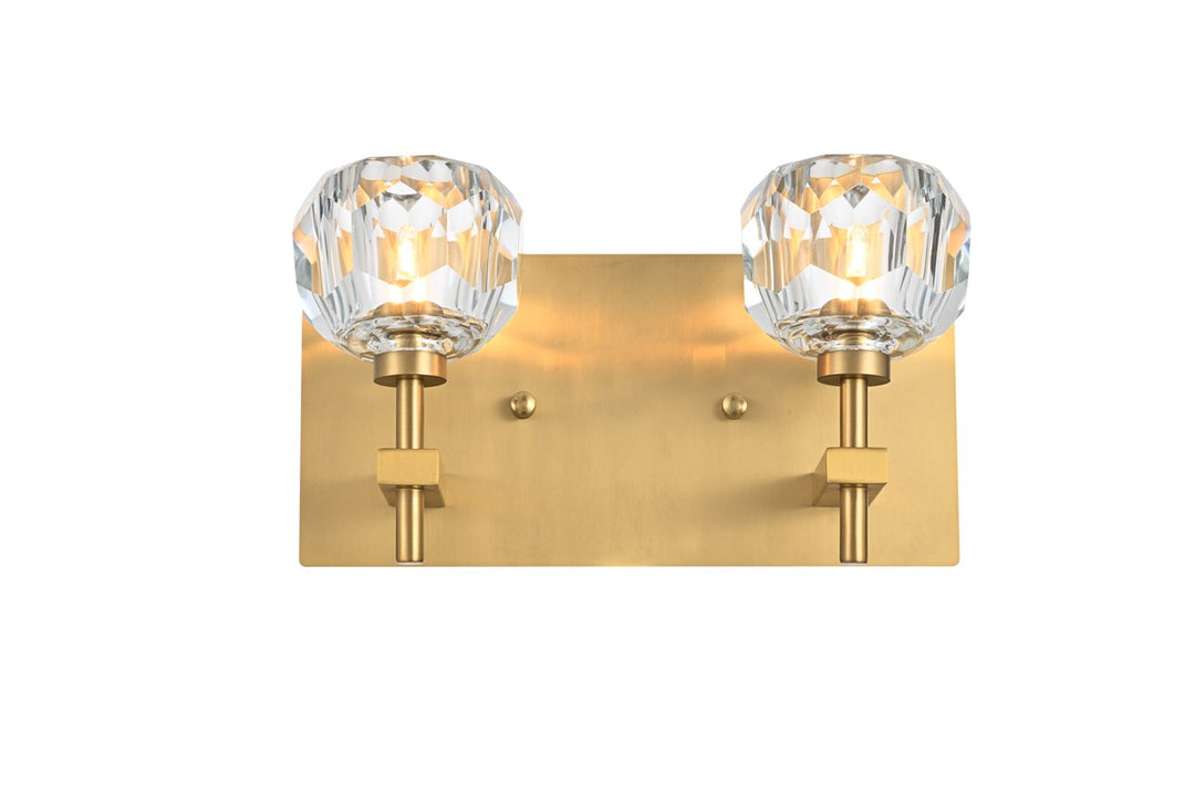 Elegant Graham 3509W11G Wall Sconce Light - Gold And Clear