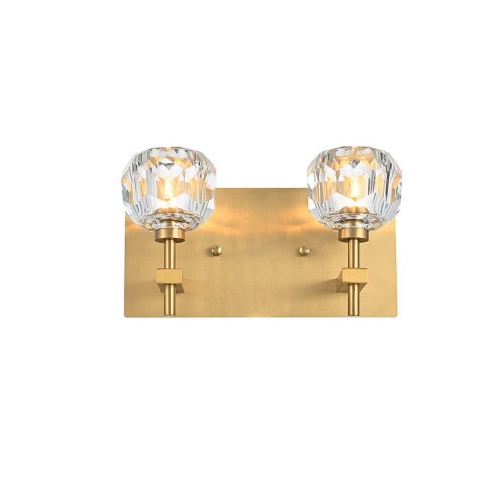 Elegant Graham 3509W11G Wall Sconce Light - Gold And Clear