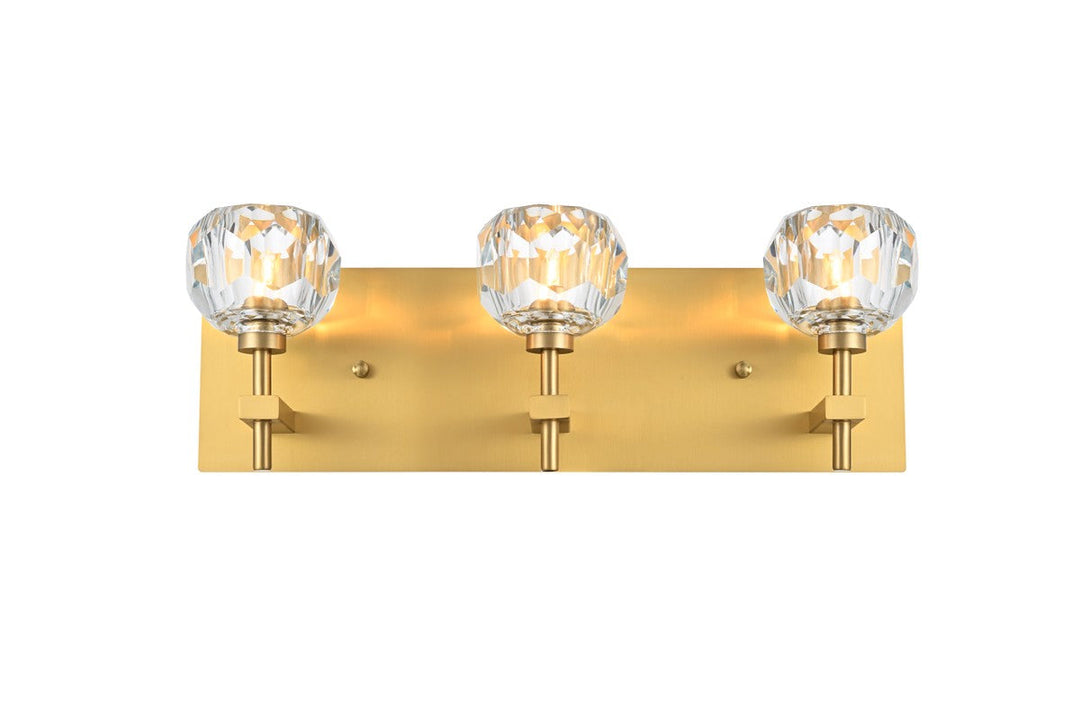 Elegant Graham 3509W18G Wall Sconce Light - Gold And Clear