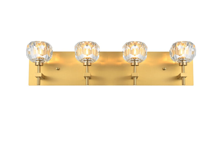 Elegant Graham 3509W25G Wall Sconce Light - Gold And Clear