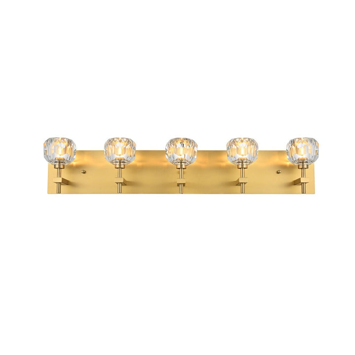 Elegant Graham 3509W32G Wall Sconce Light - Gold And Clear