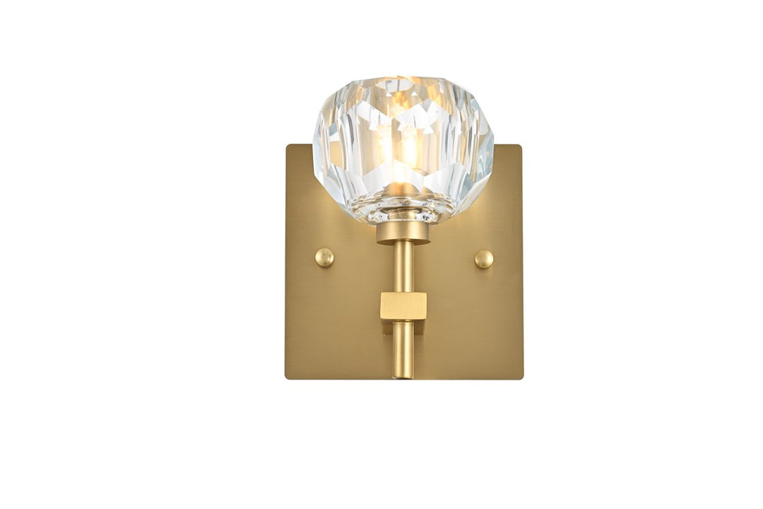 Elegant Graham 3509W6G Wall Sconce Light - Gold And Clear