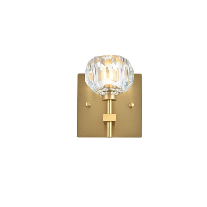 Elegant Graham 3509W6G Wall Sconce Light - Gold And Clear