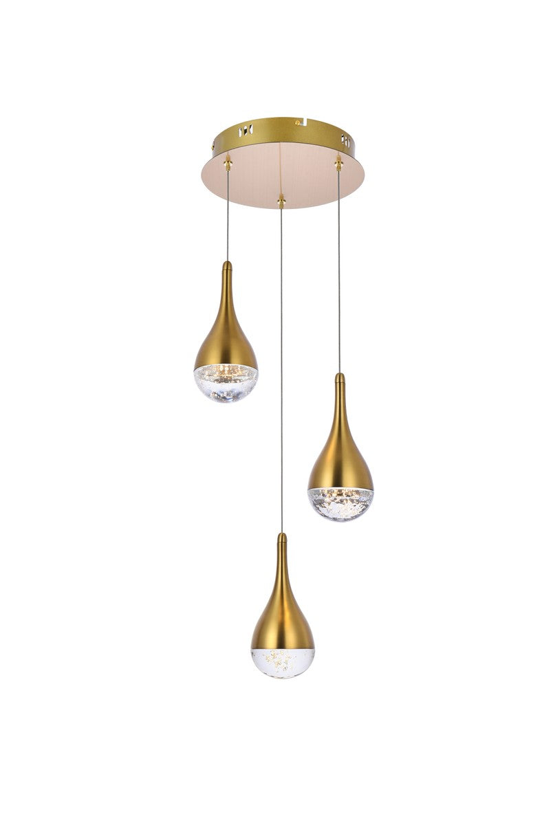 Elegant Amherst 3803D12SG Pendant Light - Satin Gold