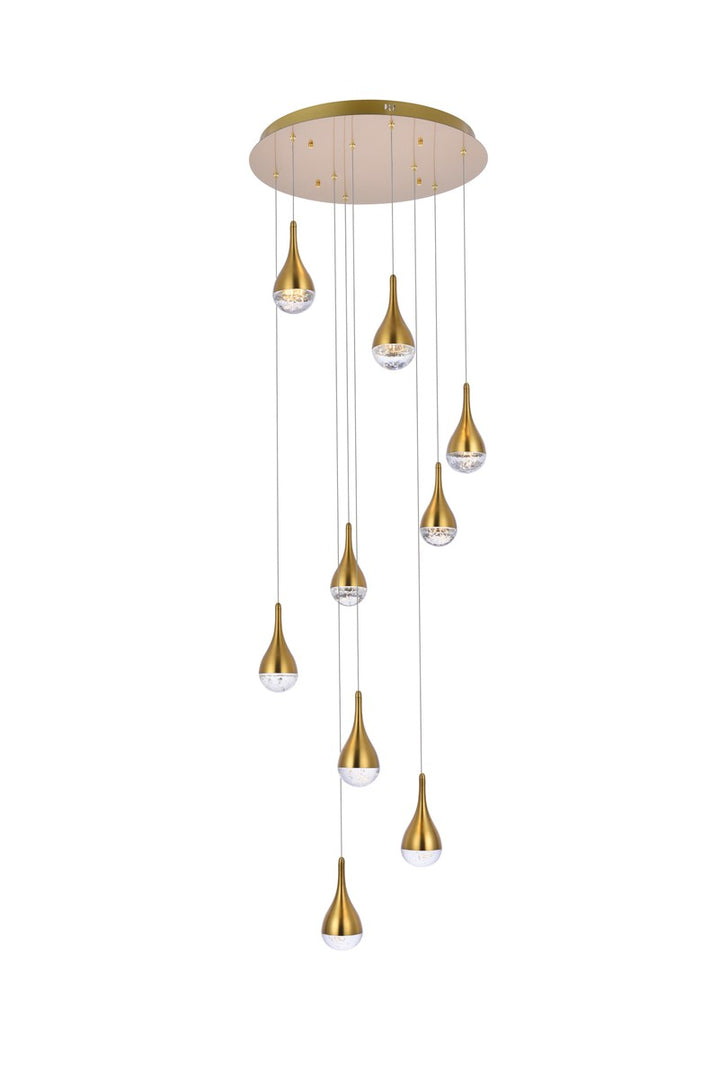 Elegant Amherst 3809D24SG Chandelier Light - Satin Gold