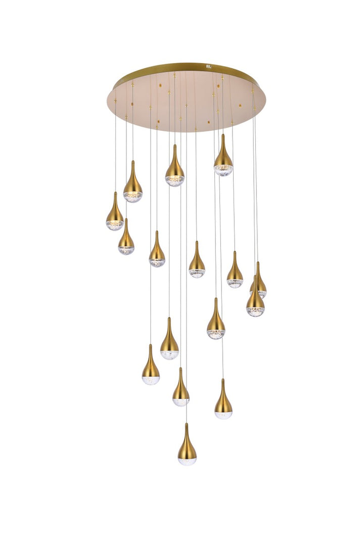 Elegant Amherst 3816D36SG Chandelier Light - Satin Gold