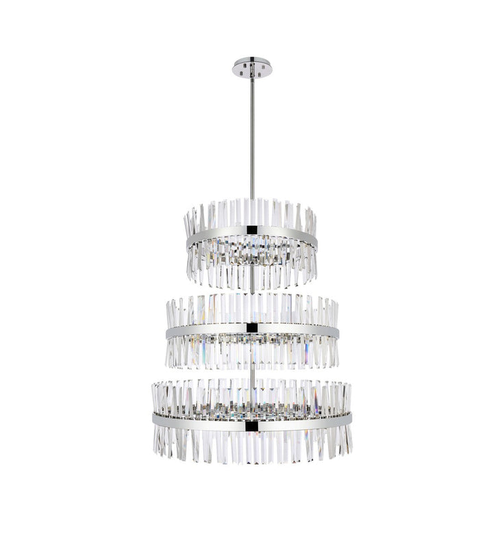 Elegant Serephina 6200G36L3C Chandelier Light - Chrome