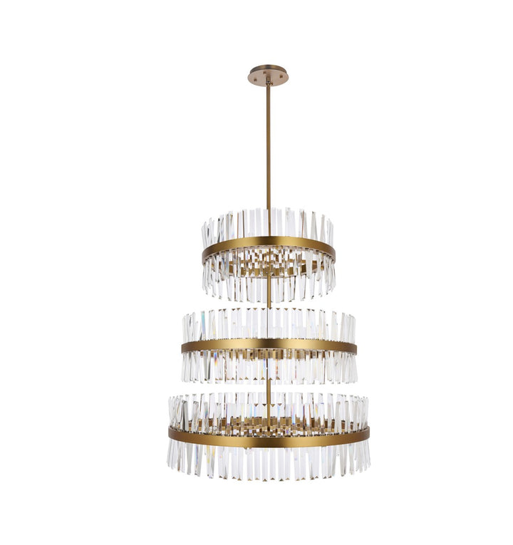 Elegant Serephina 6200G36L3SG Chandelier Light - Satin Gold