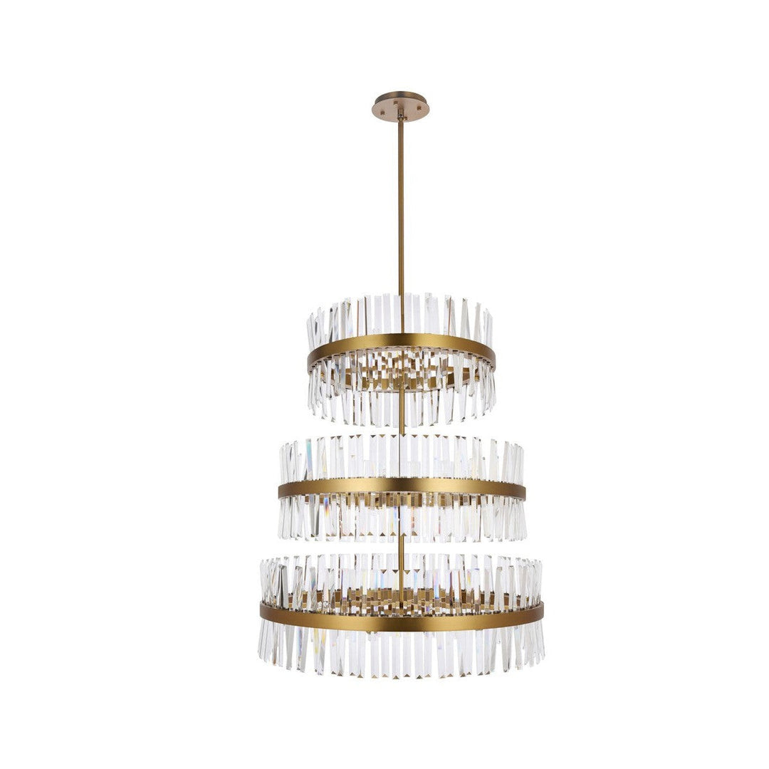 Elegant Serephina 6200G36L3SG Chandelier Light - Satin Gold
