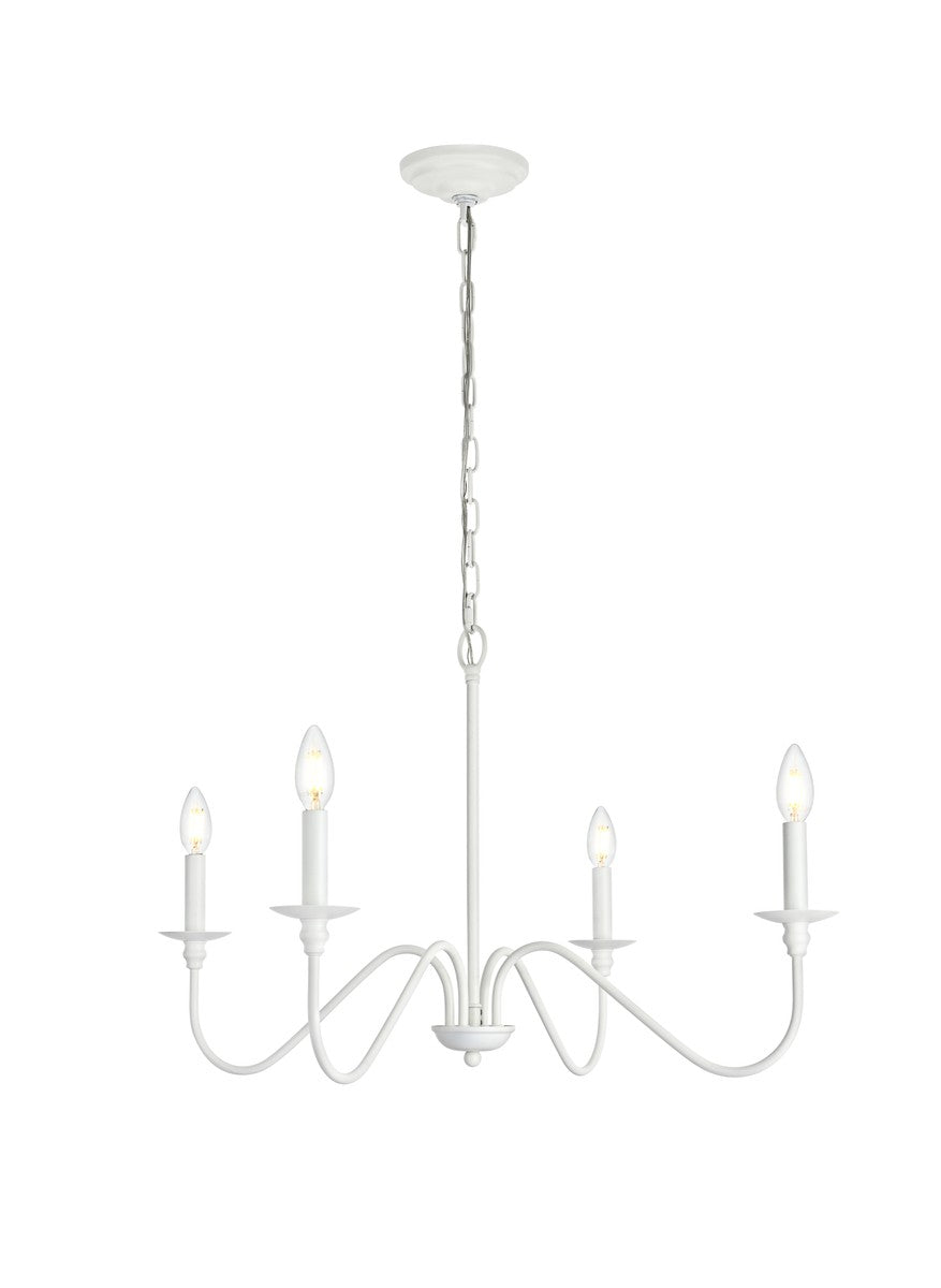 Elegant Rohan LD5006D30WH Chandelier Light - White