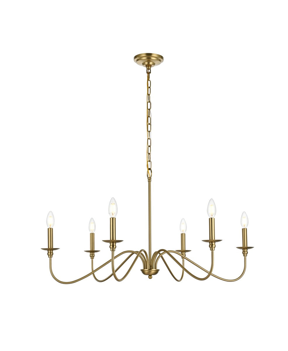 Elegant Rohan LD5006D36SG Chandelier Light - Satin Gold