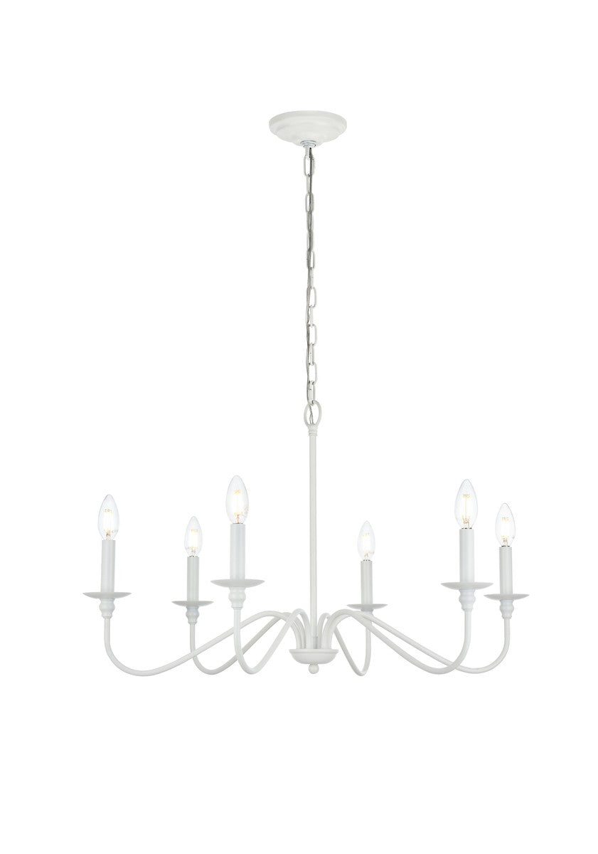 Elegant Rohan LD5006D36WH Chandelier Light - White